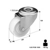 Lenkrolle mit Bolzenbefestigung KJE-POB 100K1 mit Polyamid-Rad/ Tragfähigkeit 150kg / 100mm / Zentralkugellager