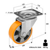 500 kg Kółka do wózka transportowe 200 mm obrotowe do dużych obciążeń KPM-ALPU 200K