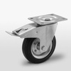 Lenkrolle mit Bremssystem CKPW-SG 200W-HC Vollgummireifen Nabe aus Stahlblech/ Tragfähigkeit 230 kg / 200mm / Rollenlager