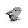 Stainless swivel castor with brake KJX-POPUB 100K1-HC rim polyamide PU tread 200kg / 100mm / ball bearing