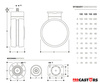 Feste Rolle mit Bremse / ohne CARGO 100/120/150/220 Nylon / Glasfaser / nicht markierender Gummi / ABS Tragfähigkeit 100 kg VERSCHIEDENE FARBEN